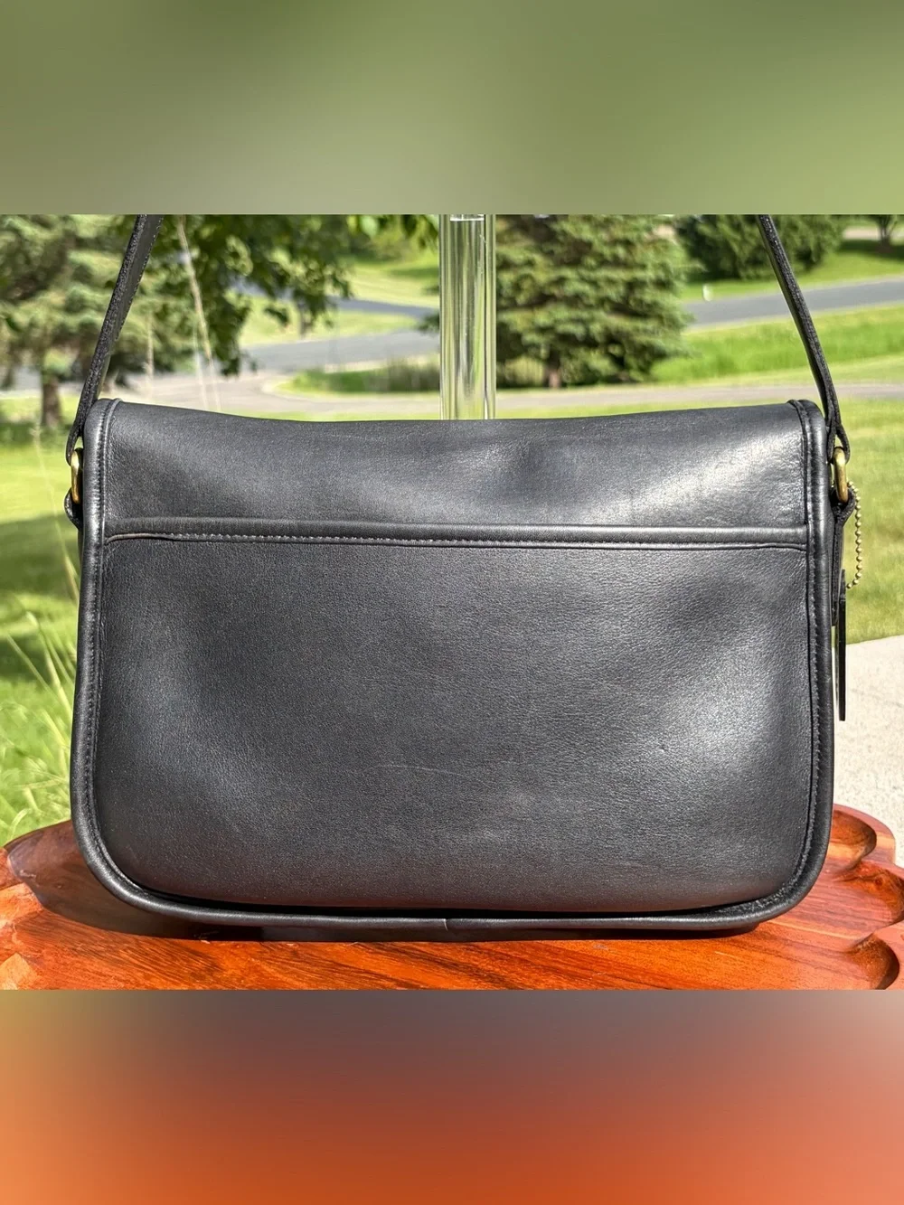 Vintage COACH City Bag Black Leather style 9790 EUC
